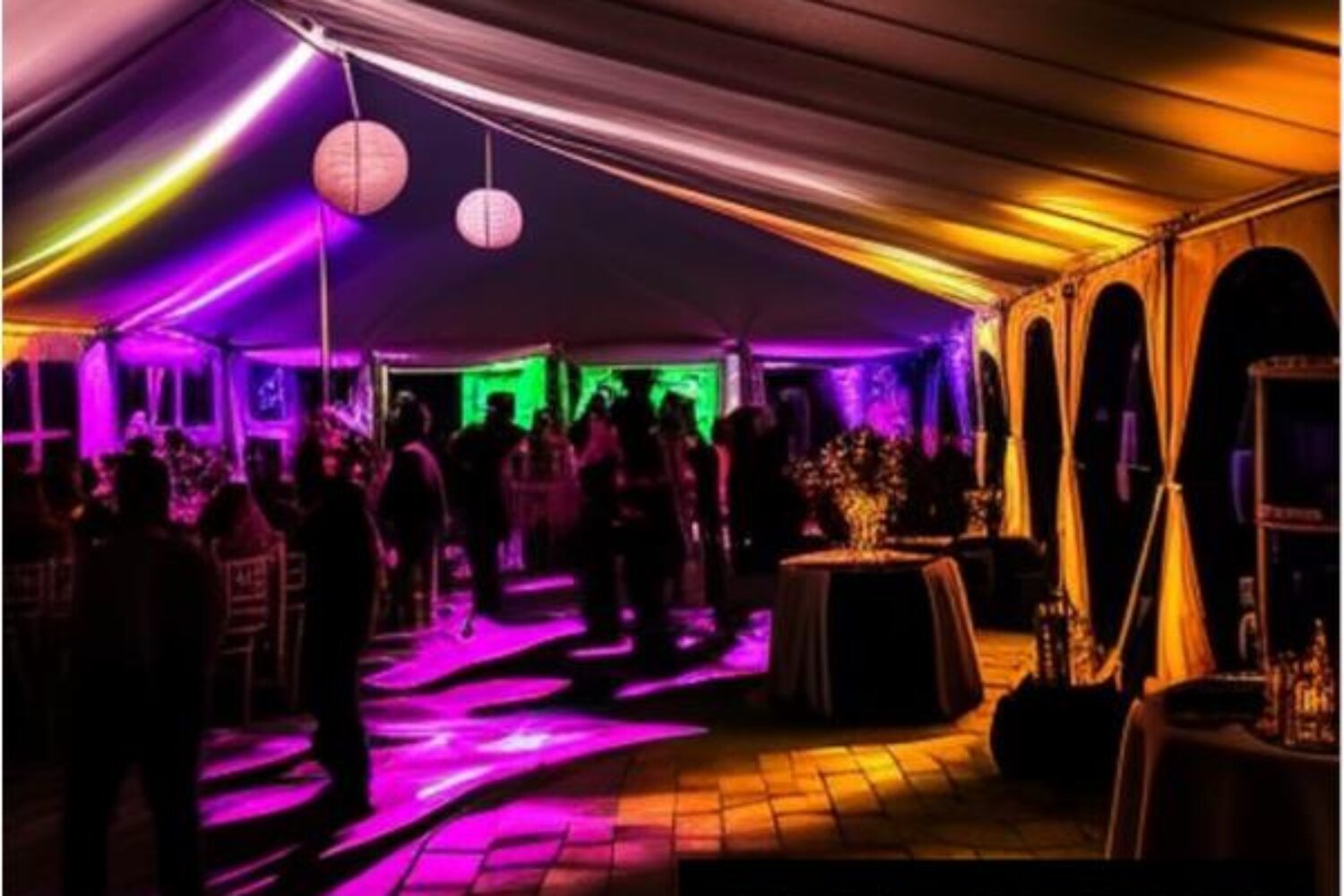 Wedding, Events Marquee - Intelligent Lighting - Ayrshire, Glasgow Scotland